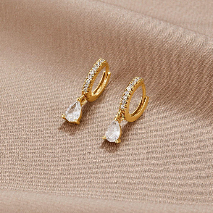 Premium zlatne kristalne minđuše